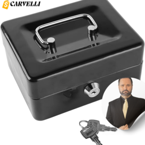ECVV Small Cash Box with Lock and Slot – Secure, Compact, and Reliable Storage for Coins, Bills & Valuables
