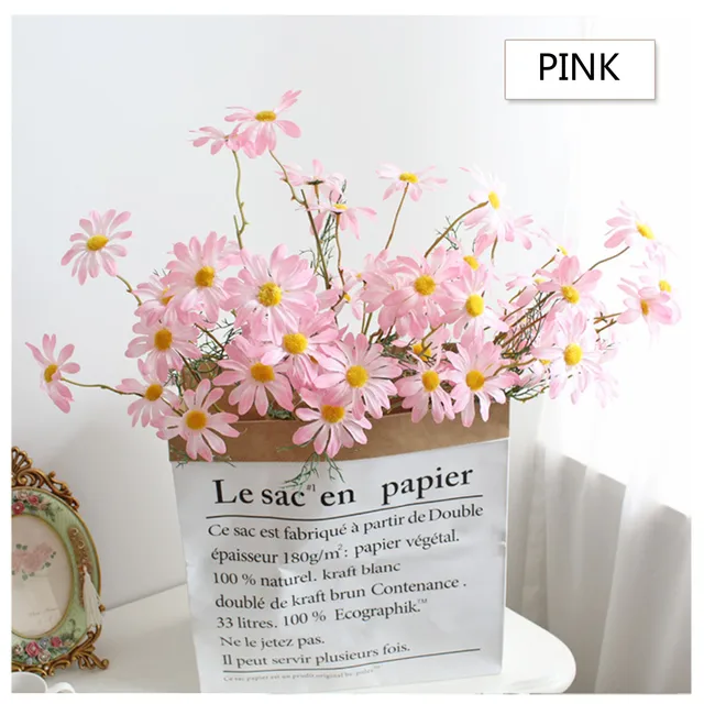 Artificial White Silk Daisies Flowers - Image 6