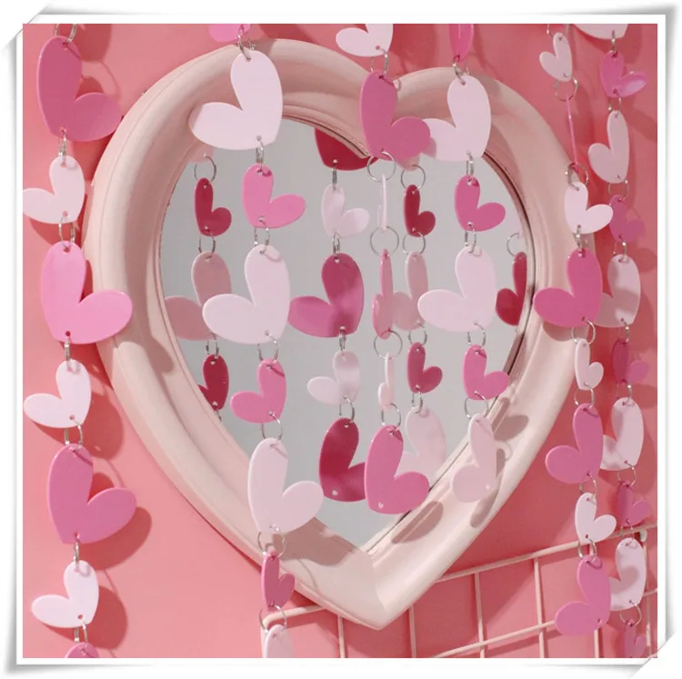 Rose Heart Pink Beaded Curtains - Image 7
