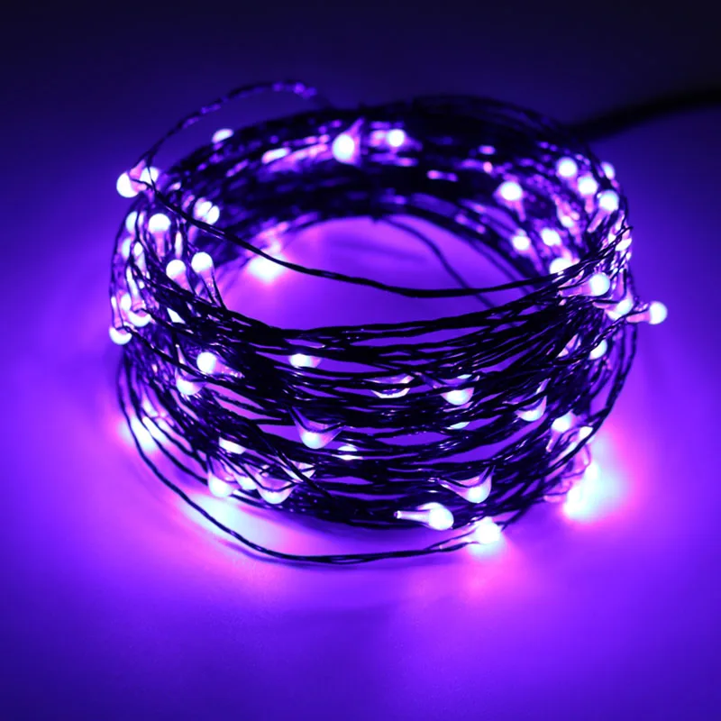 10M 100 LED Halloween Lights Orange and Purple - Image 4