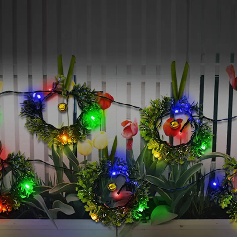24 LED Outdoor Christmas Wreath with Solar Lights - Image 6