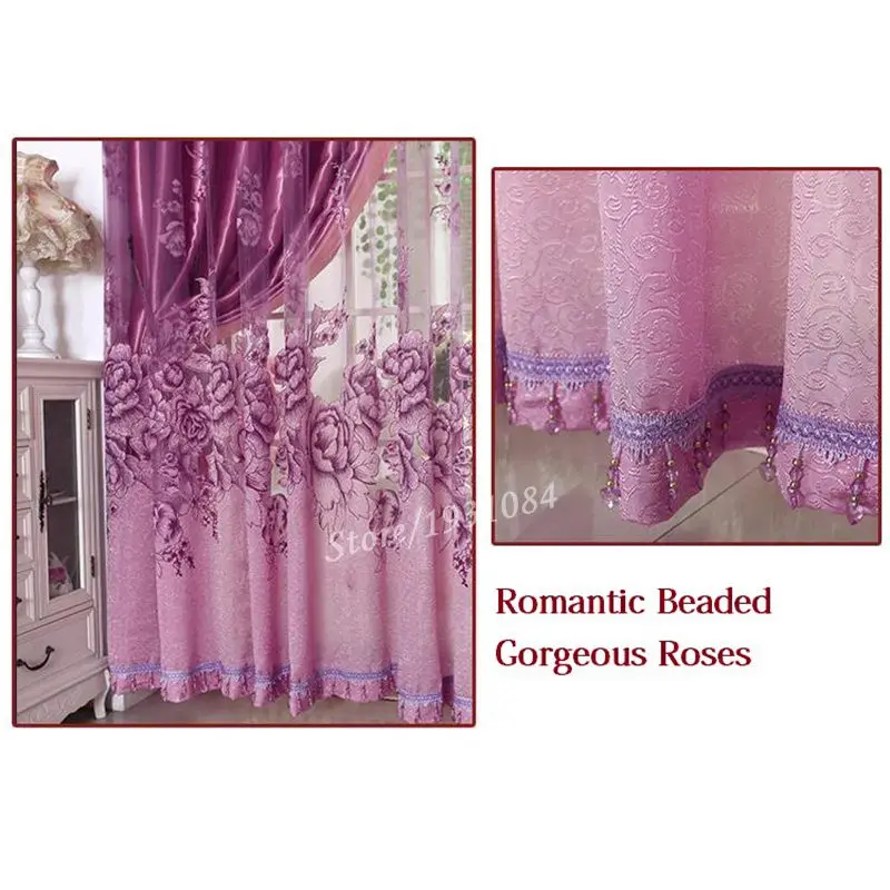 Luxury Purple Beaded Curtains - Image 5