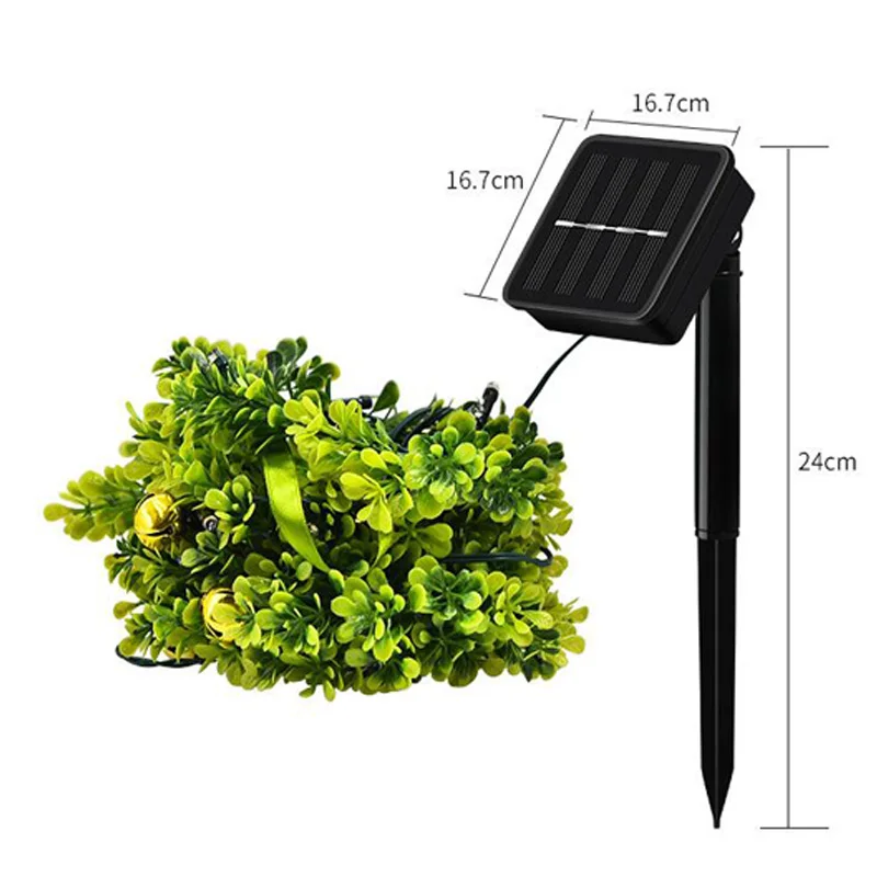 24 LED Outdoor Christmas Wreath with Solar Lights - Image 3