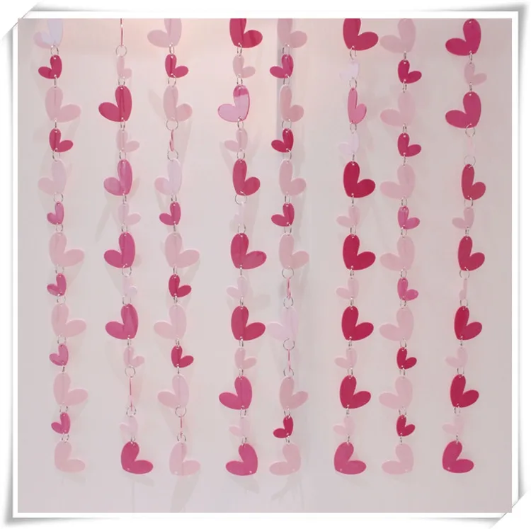 Rose Heart Pink Beaded Curtains - Image 5