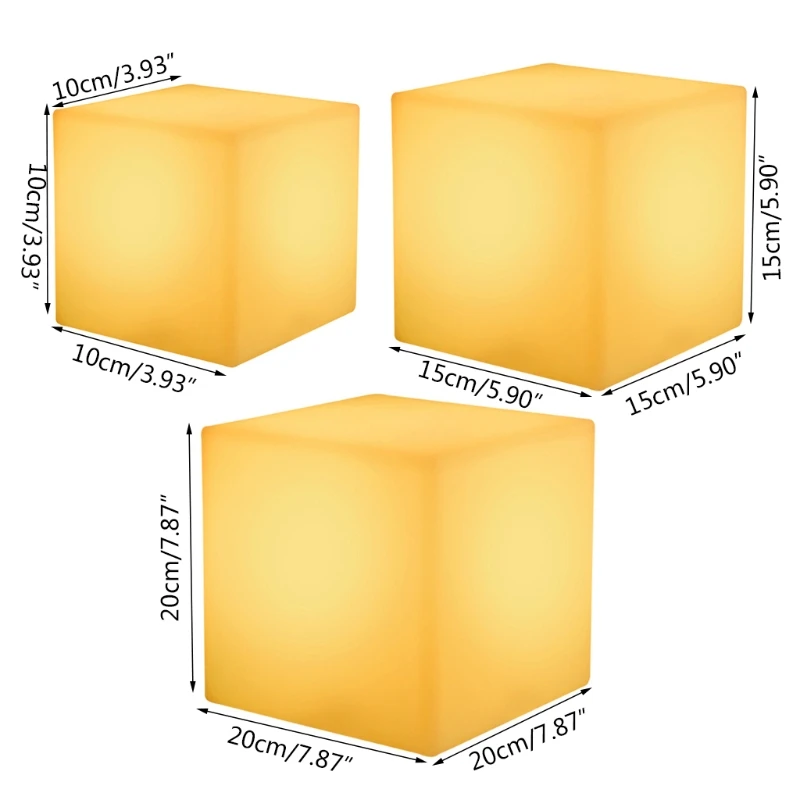 Square Stool LED Glow Cube Chairs - Image 4