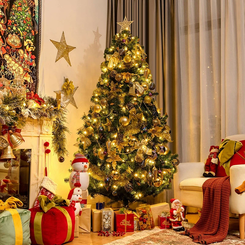 Verdant Leaves Artificial Christmas Tree Pre-Lit LED - Image 5