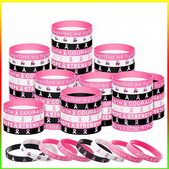 4 to 64pcs Breast Cancer Wristbands Unisex - Image 2