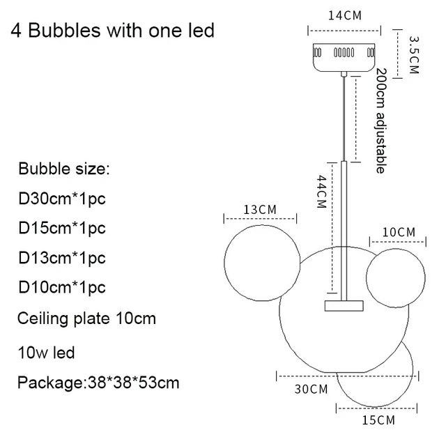 Italian Design Bubbles Chandelier - Image 7