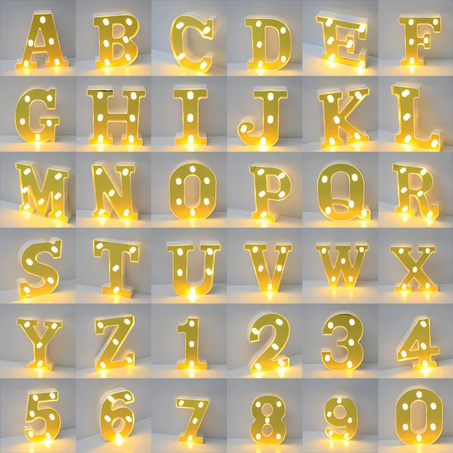 Alphabets Red and White Lights Christmas - Image 4