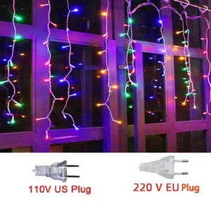 5M Droop Christmas and Halloween Orange Icicle Lights