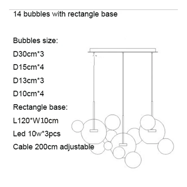 Italian Design Bubbles Chandelier - Image 4