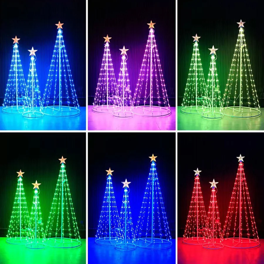 2.1M RGBIC APP Control Christmas Tree Halo Lights - Image 3