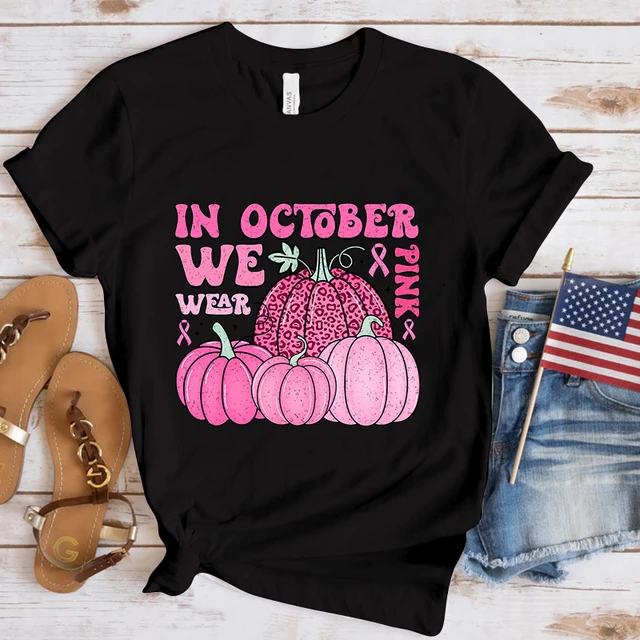 Fashion Breast Cancer T Shirt for October - Image 11