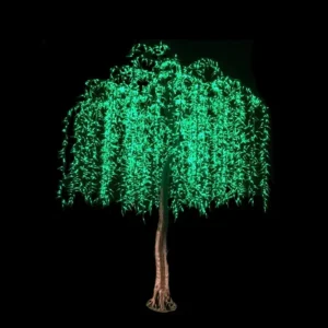 Artificial White Weeping Willow Tree with Lights