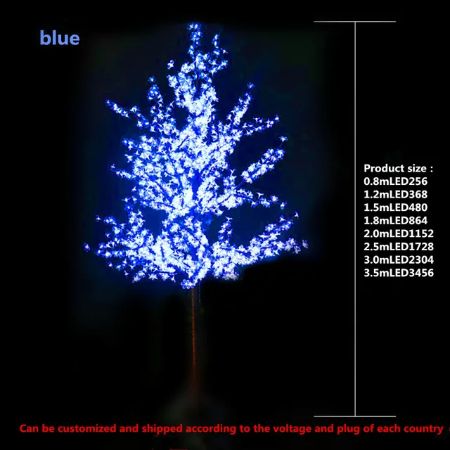 864 LED Bulbs Artificial Cherry Blossom Christmas Tree - Image 4
