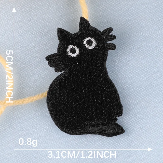 Cartoon Black Cat Patches for Clothing Accessories - Image 7