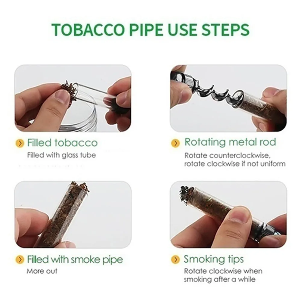 Portable Easy-To-Clean Twisted Glass Blunt Pipe - Image 8