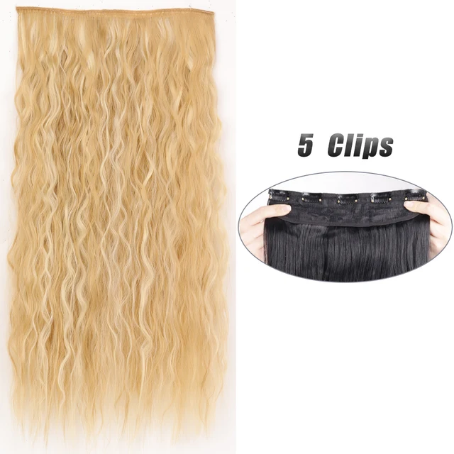 Synthetic 5 Clip-In Hair Extensions | Long Straight Hairstyle Hairpiece - Image 6