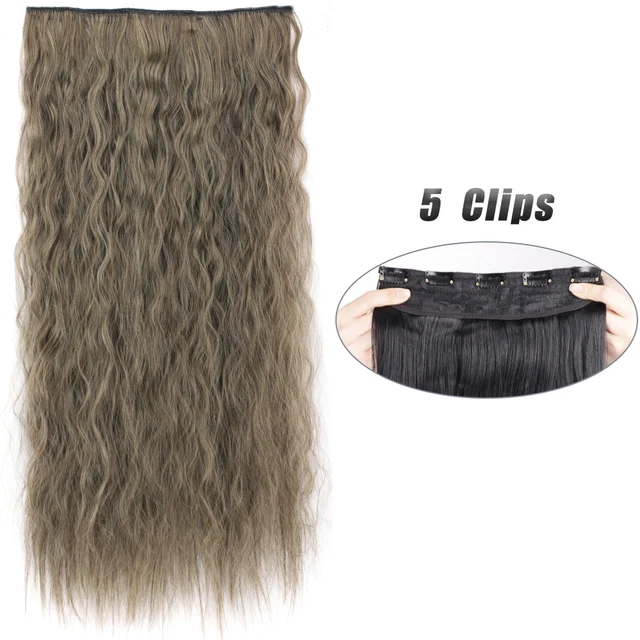 Synthetic 5 Clip-In Hair Extensions | Long Straight Hairstyle Hairpiece - Image 12