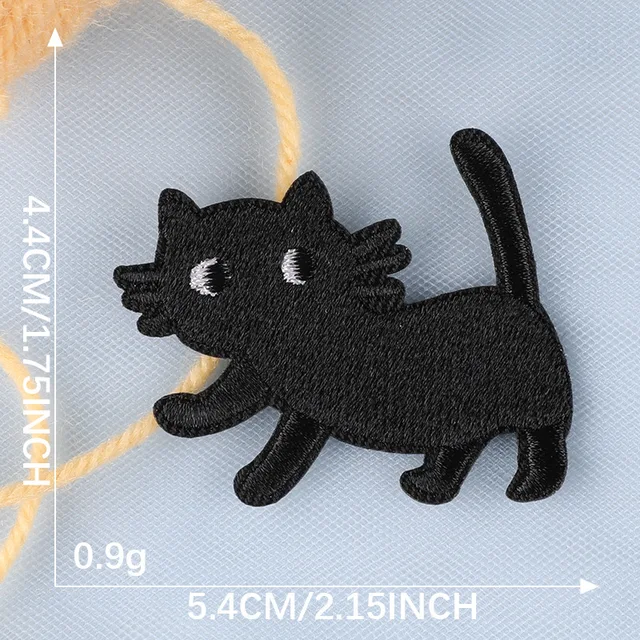 Cartoon Black Cat Patches for Clothing Accessories - Image 2