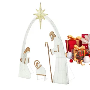 5 ft Nativity Lighting Christmas Scene Outdoor Decorations with LED