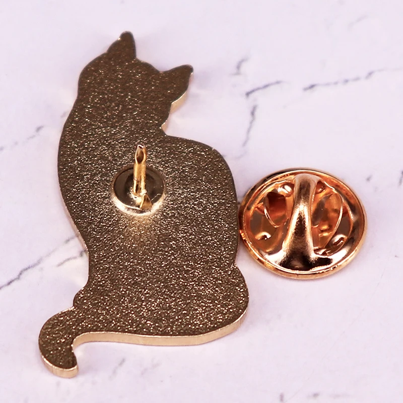 Mystical Black Cat Lapel Pin - Image 3