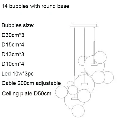 Italian Design Bubbles Chandelier - Image 3