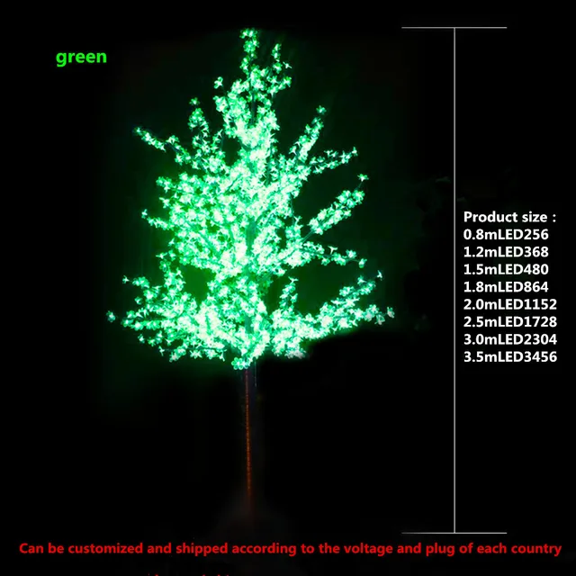864 LED Bulbs Artificial Cherry Blossom Christmas Tree - Image 3