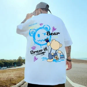 Men’s Oversized Quick-Dry T-Shirt | Casual Loose Fit Color Print Tee