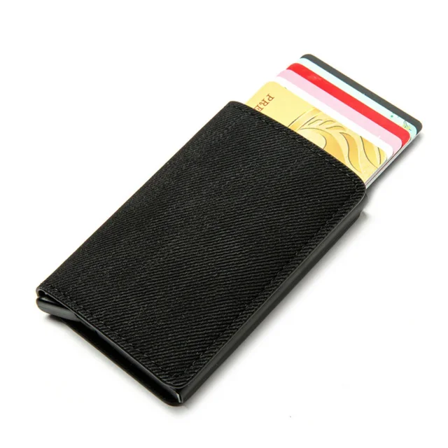 Vintage Brown Leather RFID Card Holder Wallet - Image 4