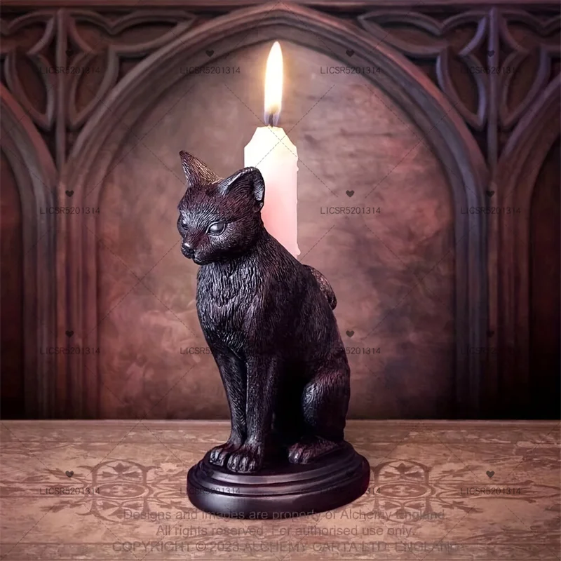 Retro Black Cat Candle Holder - Image 8