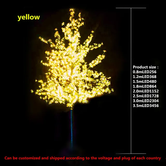 864 LED Bulbs Artificial Cherry Blossom Christmas Tree - Image 6