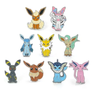 Pikachu & Sylveon Enamel Pins | Kawaii Pokémon Metal Brooch Collection