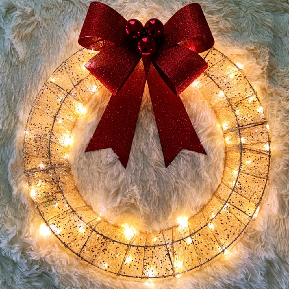 Christmas Wreath Lights with 400LT White LED - Image 7