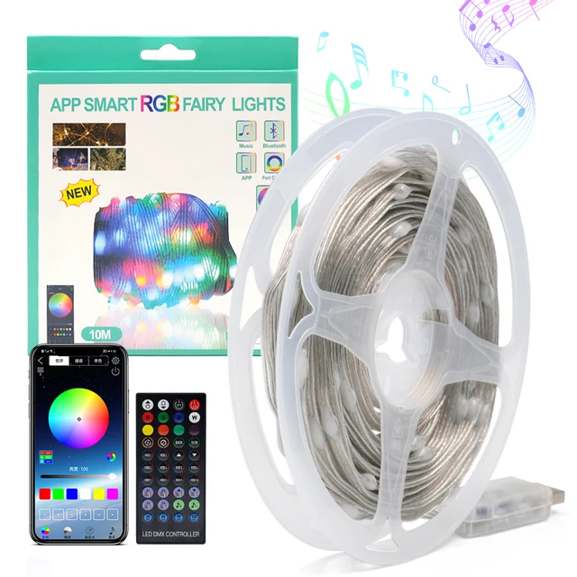 USB LED Christmas Tree Lights with Motion - Image 2