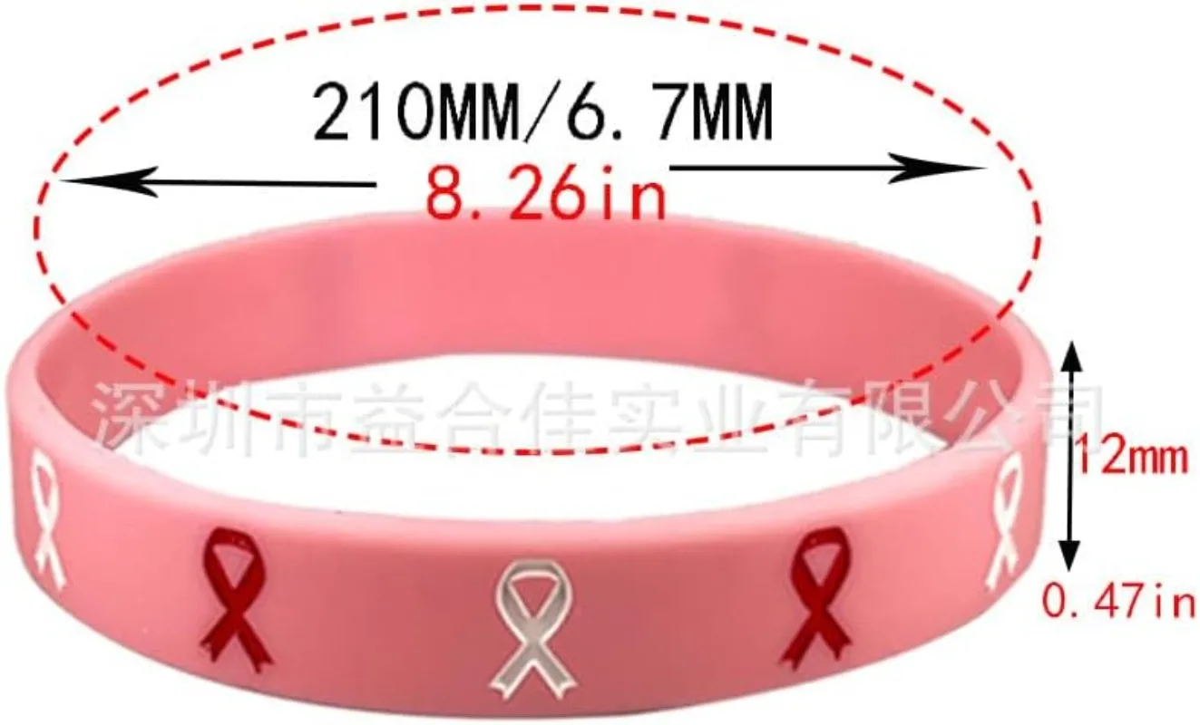 4 to 64pcs Breast Cancer Wristbands Unisex - Image 5