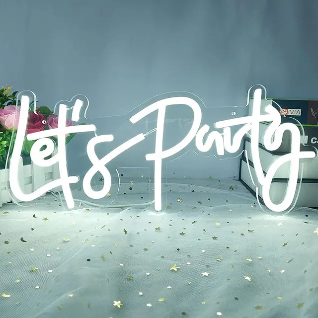Let's Party Art Deco Neon LED Signs - Image 3