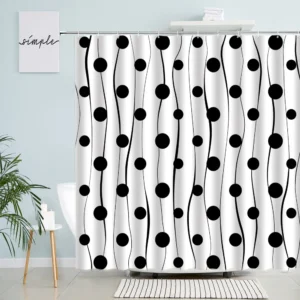 Creative Geometric Shower Curtains with Circles