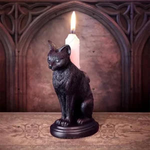 Retro Black Cat Candle Holder