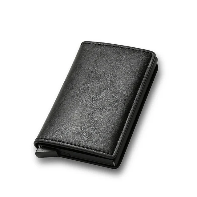 Vintage Brown Leather RFID Card Holder Wallet - Image 20