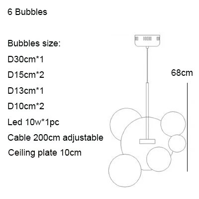 Italian Design Bubbles Chandelier - Image 5