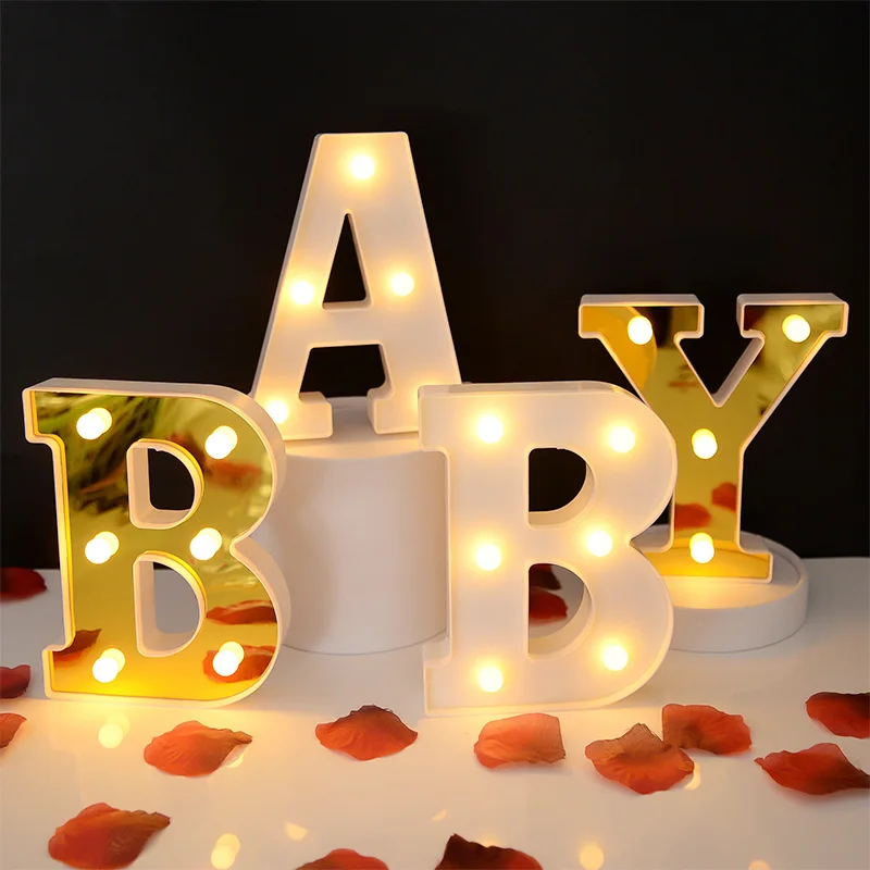 Alphabets Red and White Lights Christmas - Image 10