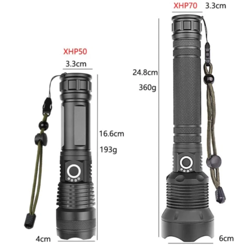 LED Rechargeable Tactical Laser Flashlight 90000 High Lumens - Image 3