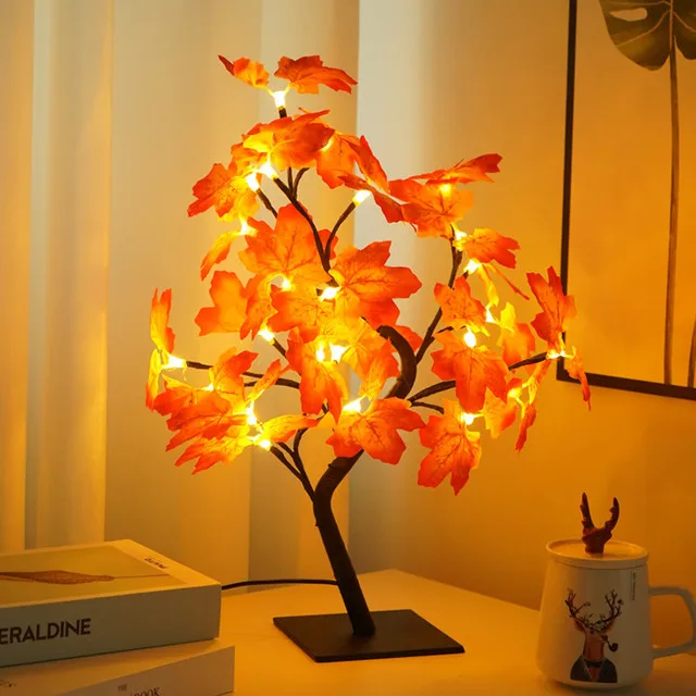 24 LED Rose Flower Tree with Lights Lamp - Image 2