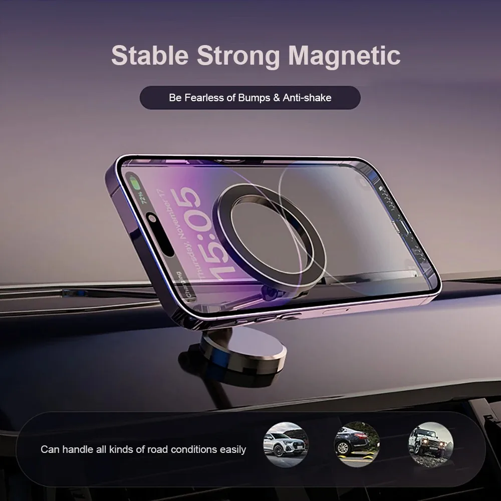 360° Alloy Magnetic Car Phone Holder for MagSafe - Image 8