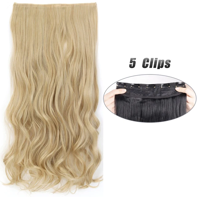 Synthetic 5 Clip-In Hair Extensions | Long Straight Hairstyle Hairpiece - Image 25