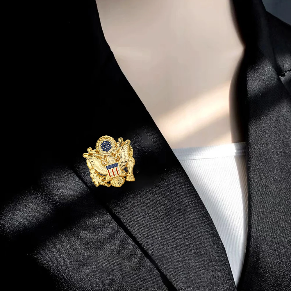 Stainless Steel USA American Eagle Lapel Pin - Image 6