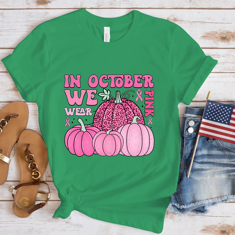 Fashion Breast Cancer T Shirt for October - Image 15