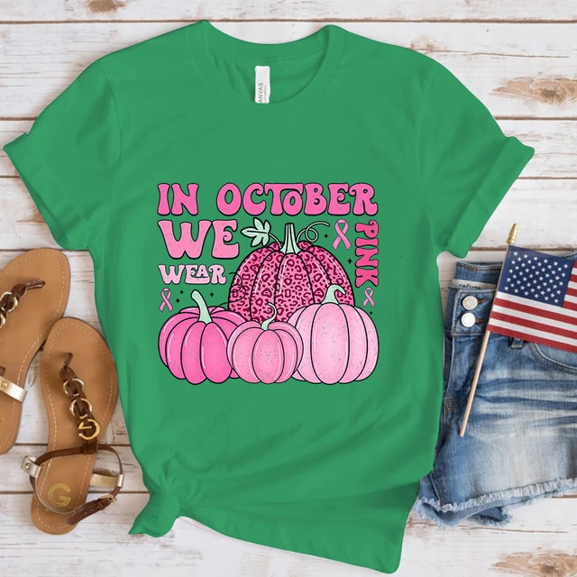 Fashion Breast Cancer T Shirt for October - Image 9