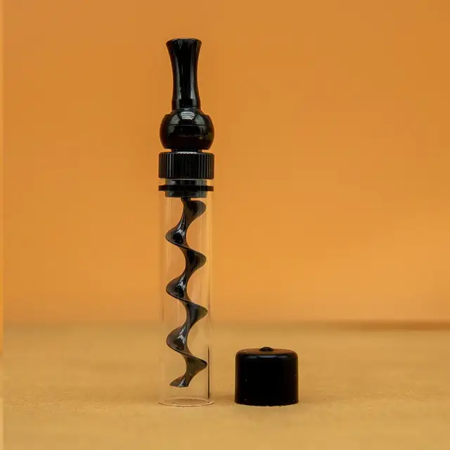 Portable Easy-To-Clean Twisted Glass Blunt Pipe - Image 5